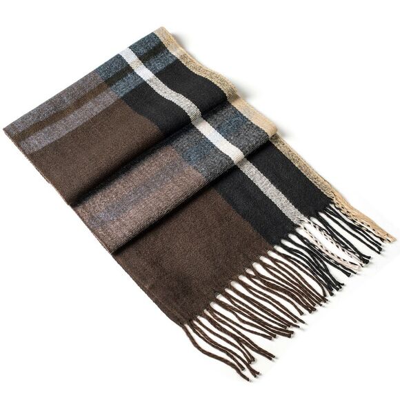 Alpine Swiss Mens Plaid Scarf Soft Winter Shawl Lightweight Cold-Weather Gear - Picture 5 of 8
